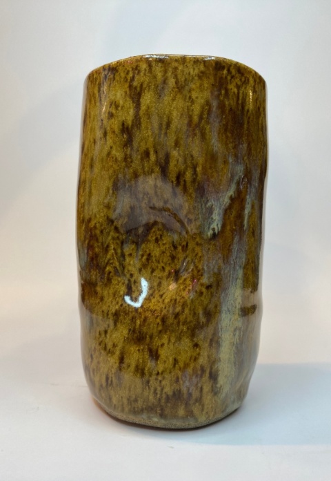 Kubek ceramiczny głęboki brąz z nutą burgundu