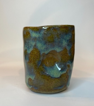 Kubek ceramiczny efekt szkliwa „las i jezioro”