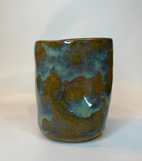 Kubek ceramiczny efekt szkliwa „las i jezioro”